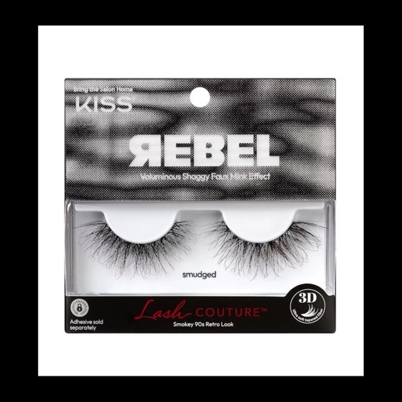 KISS Lash Couture Rebel Voluminous Shaggy Faux Mink Effect-3D Smudged-3 Box Set - Picture 2 of 3